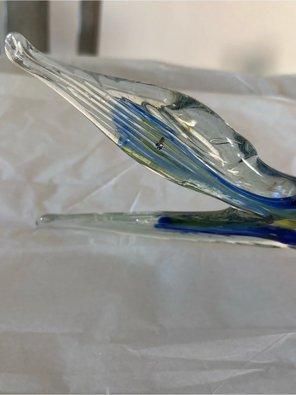 Hand Blown Glass Marlin ? Fish. EUC